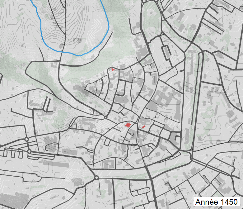 Date des bâtiments de chaumont animé