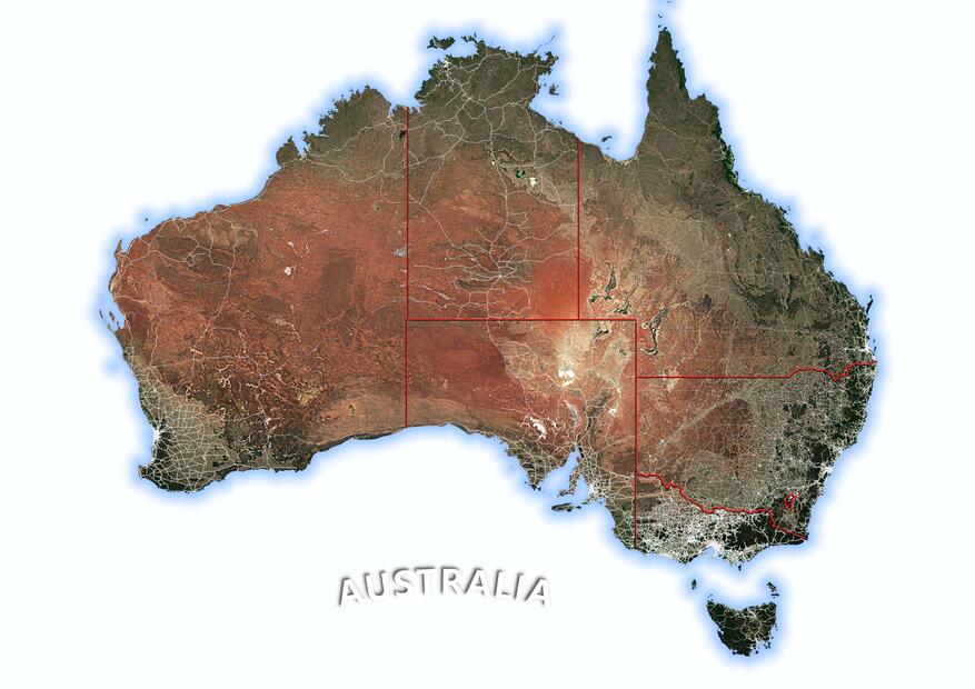 Les routes principales de l'Australie